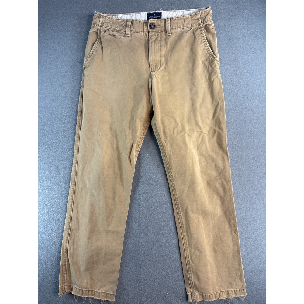 Y2k American Eagle Outfitters Pants Mens 34x34 Beige Relaxed Chino Casual Khakis